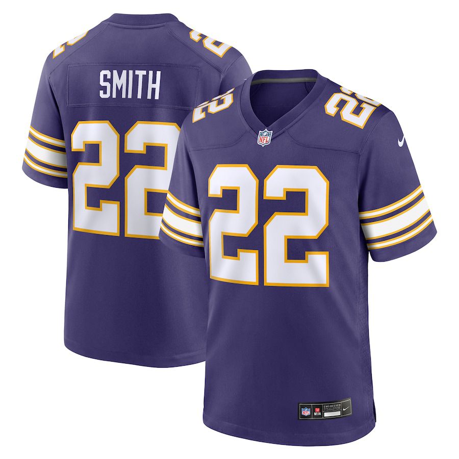 Men Minnesota Vikings #22 Harrison Smith Nike Purple Classic Player Game NFL Jersey